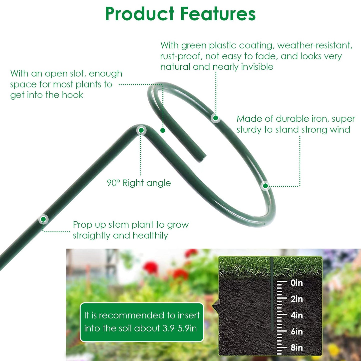10-Pack: Plant Support Stake