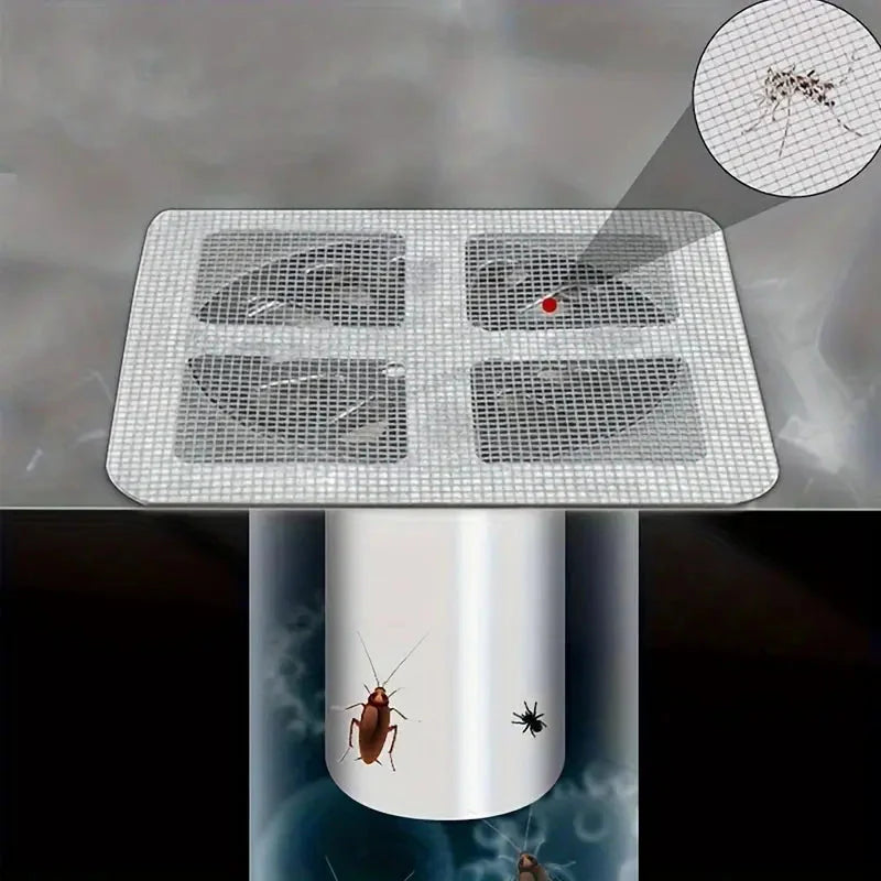 10-Pack: Shower Drain Hair Catcher Waterproof Mesh Stickers