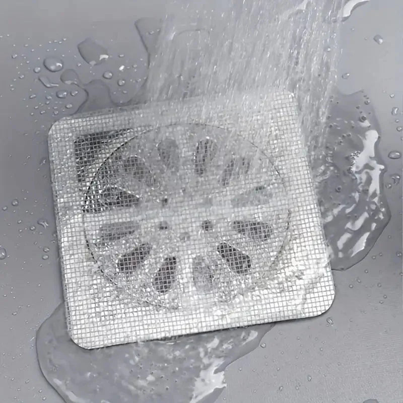 10-Pack: Shower Drain Hair Catcher Waterproof Mesh Stickers