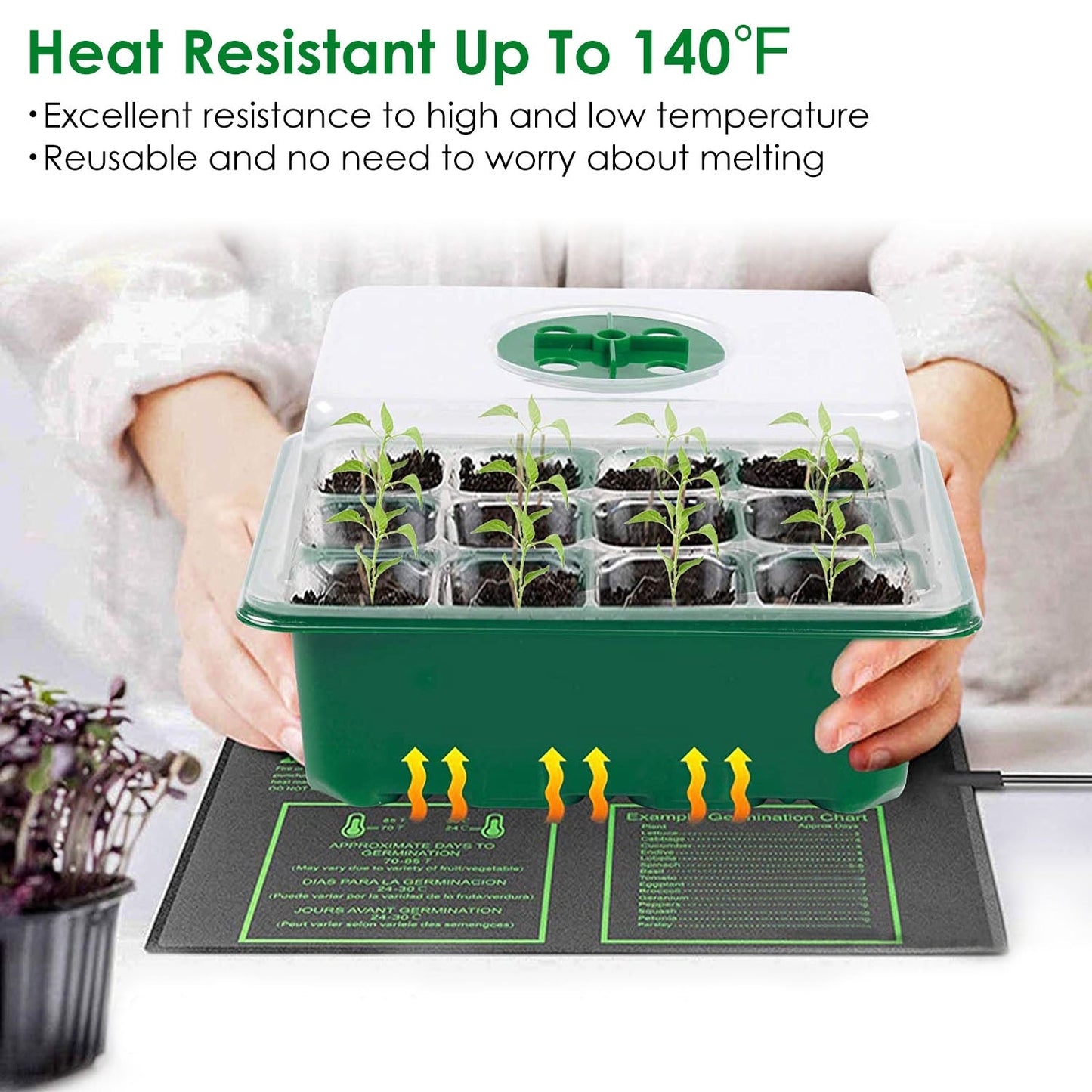 10-Piece: Reusable Seed Starter Tray Kit