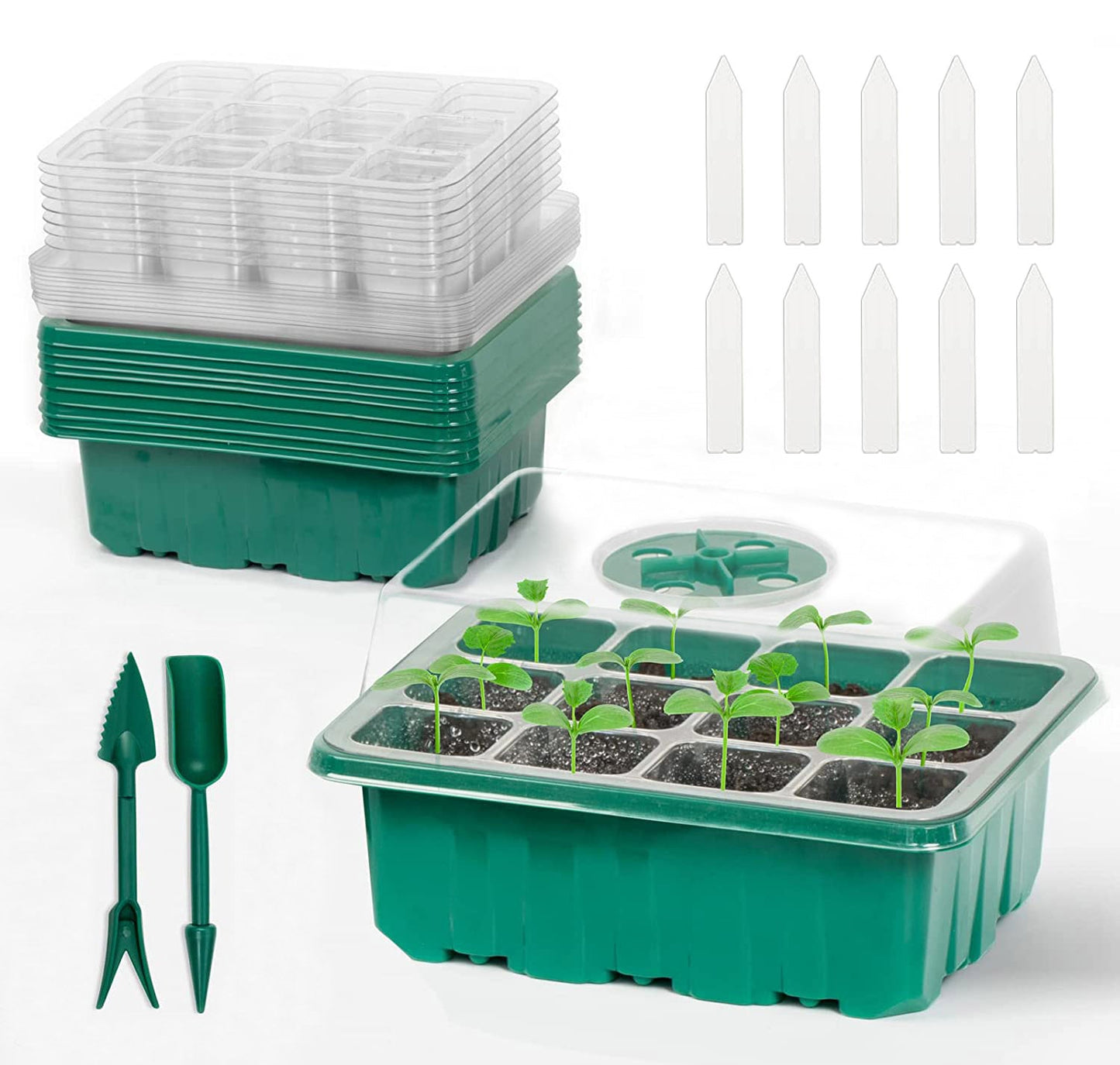 10-Piece: Reusable Seed Starter Tray Kit
