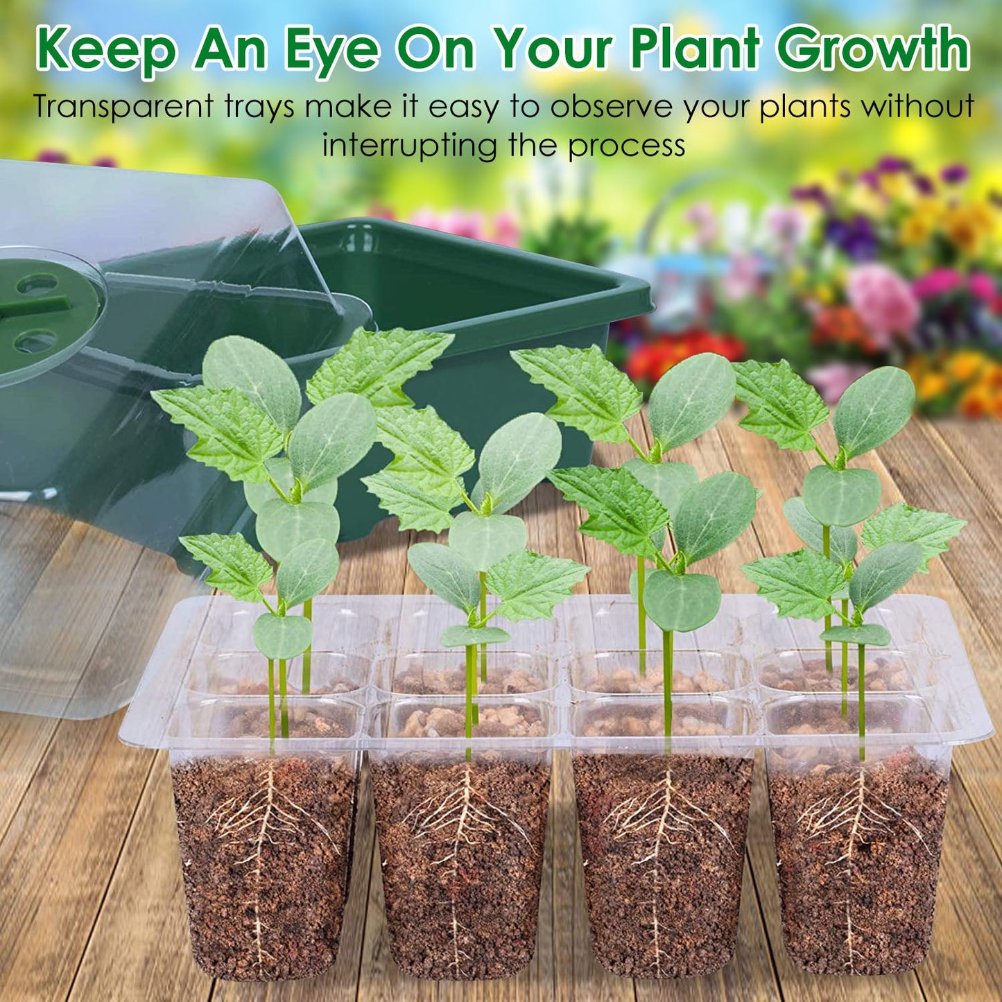 10-Piece: Reusable Seed Starter Tray Kit