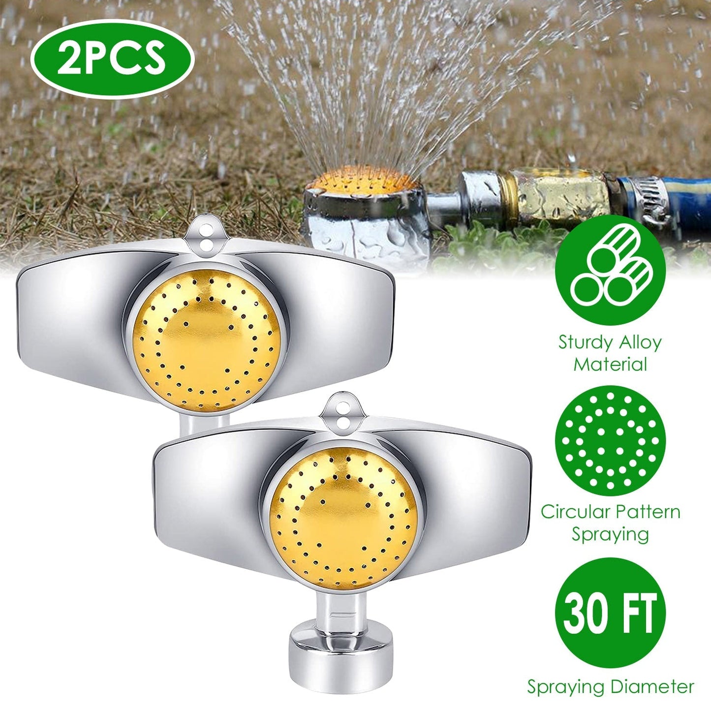 2-Pieces: Circular Spot Sprinkler 60 Degree with Gentle Water Flow
