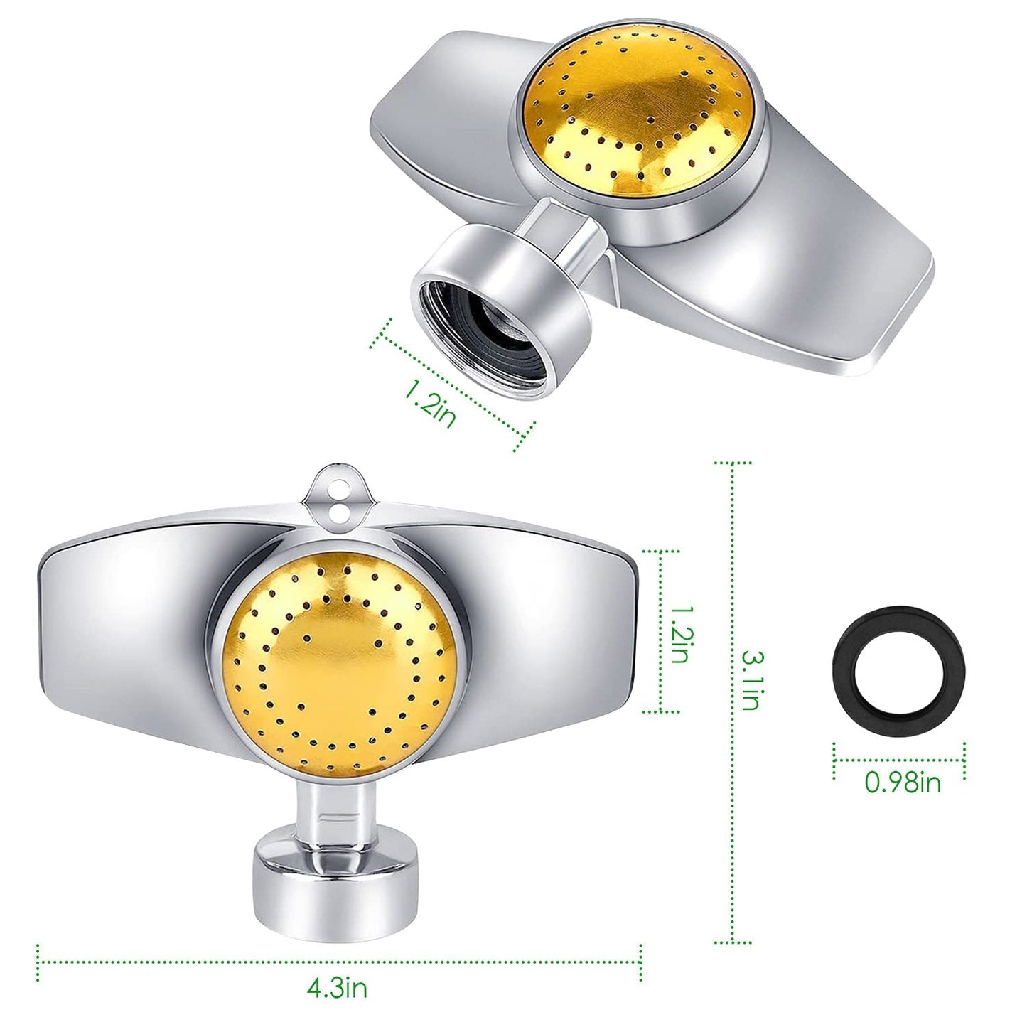 2-Pieces: Circular Spot Sprinkler 60 Degree with Gentle Water Flow