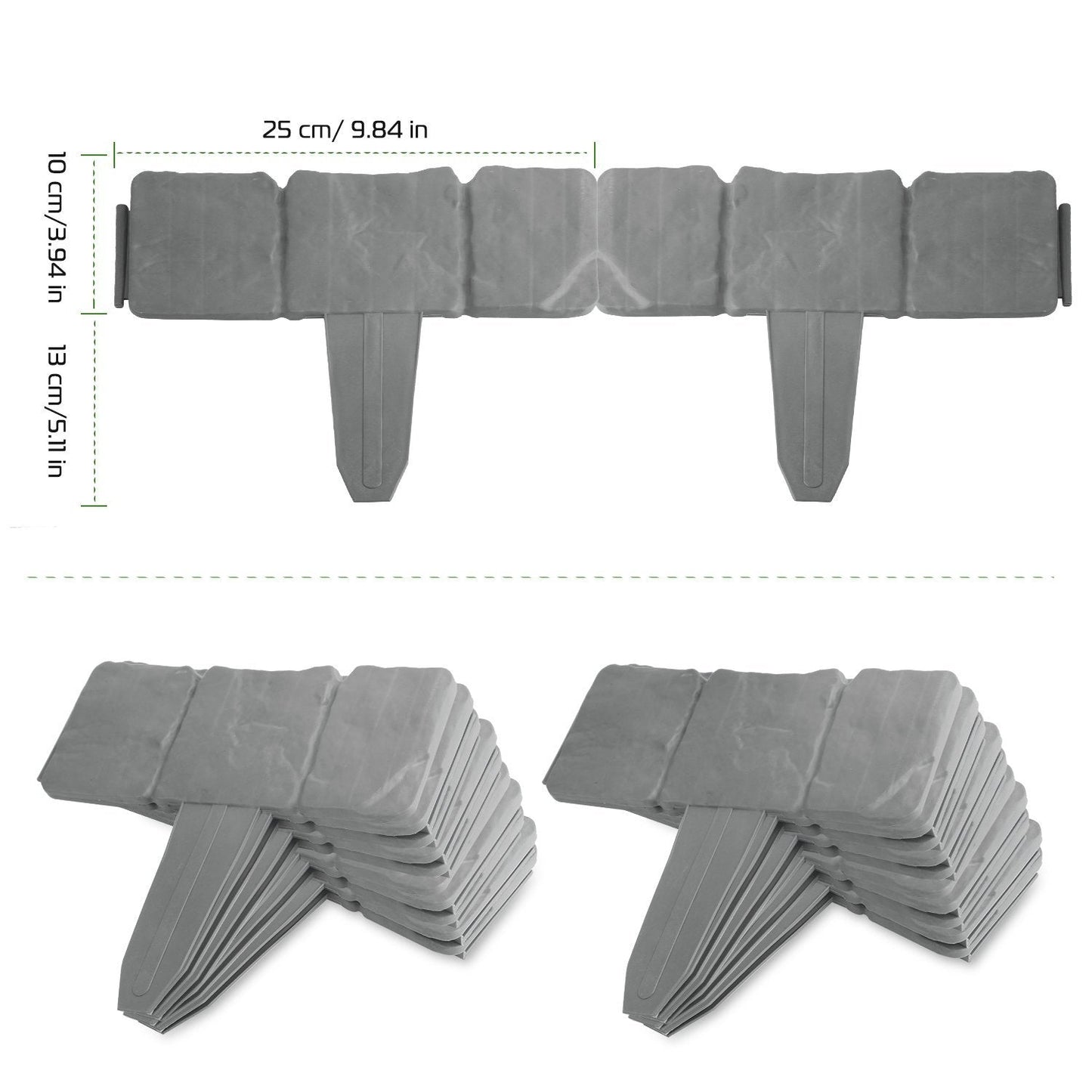 20-Pieces: Plastic Cobbled Stone Effect