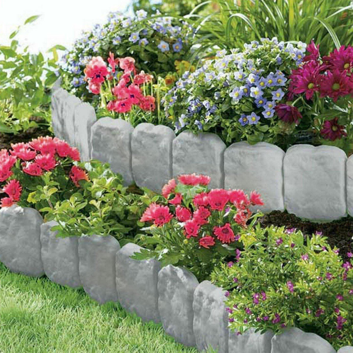 20-Pieces: Plastic Cobbled Stone Effect