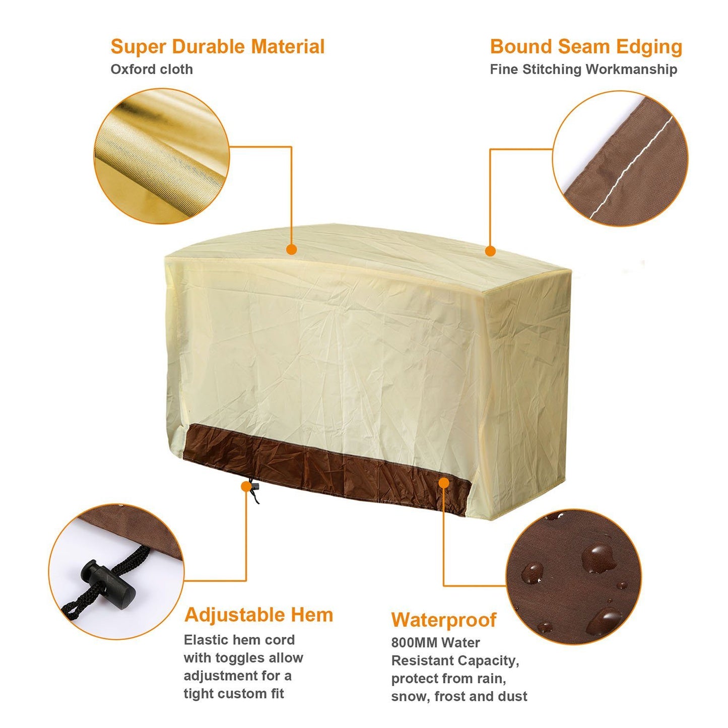 210D Waterproof Outdoor BBQ Grill Cover