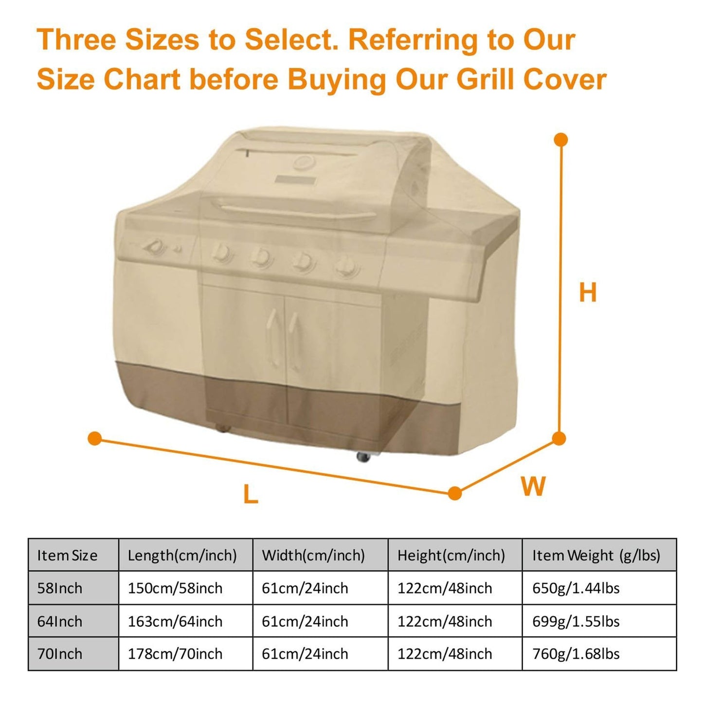 210D Waterproof Outdoor BBQ Grill Cover
