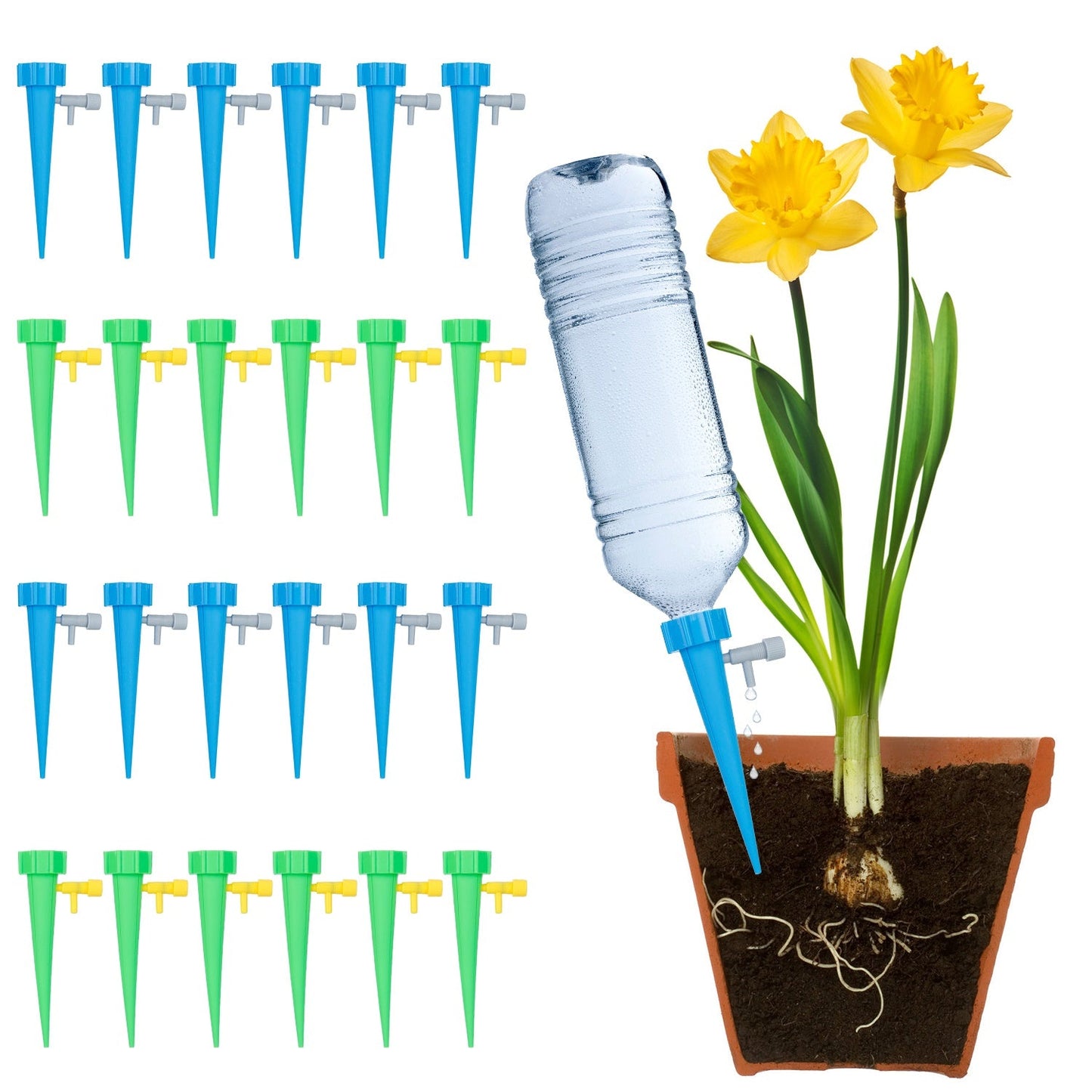 24-Piece: Plant Watering Spikes Self Watering Device