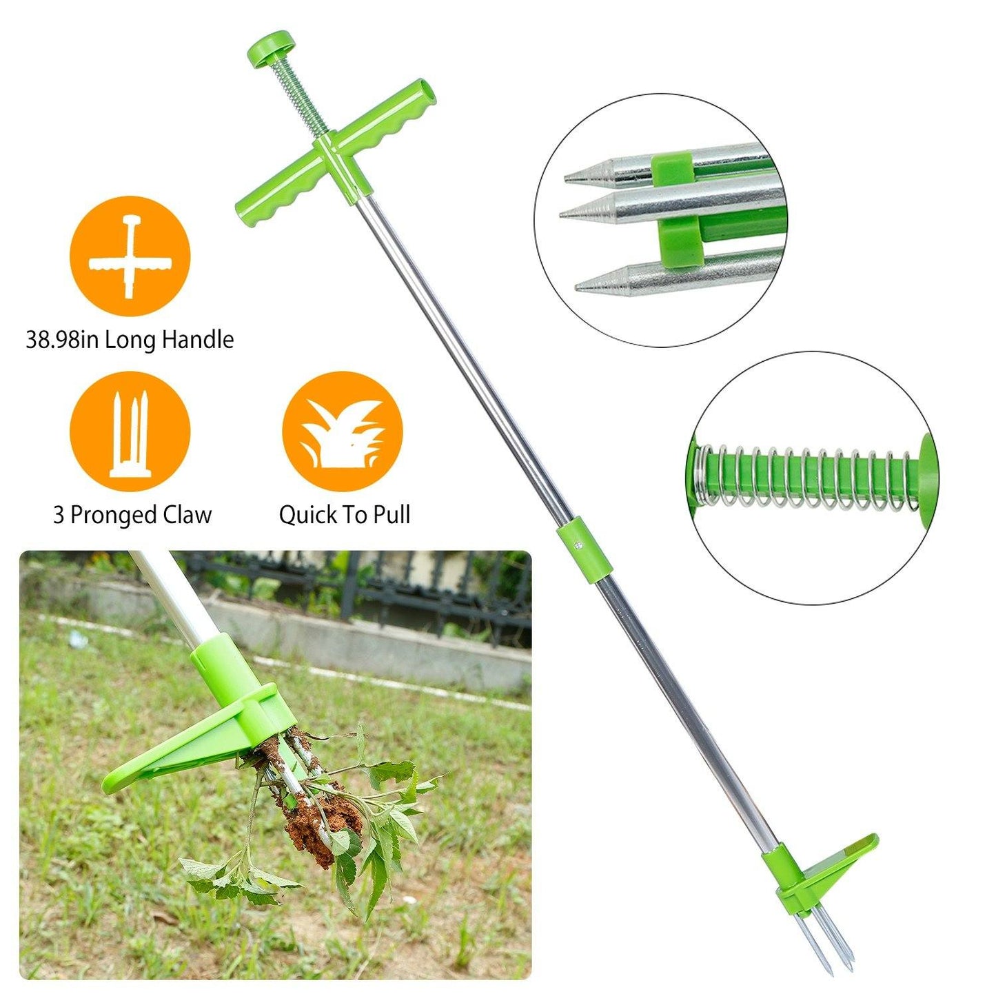 38.98" Weed Puller Twister Stand Up Root Removal