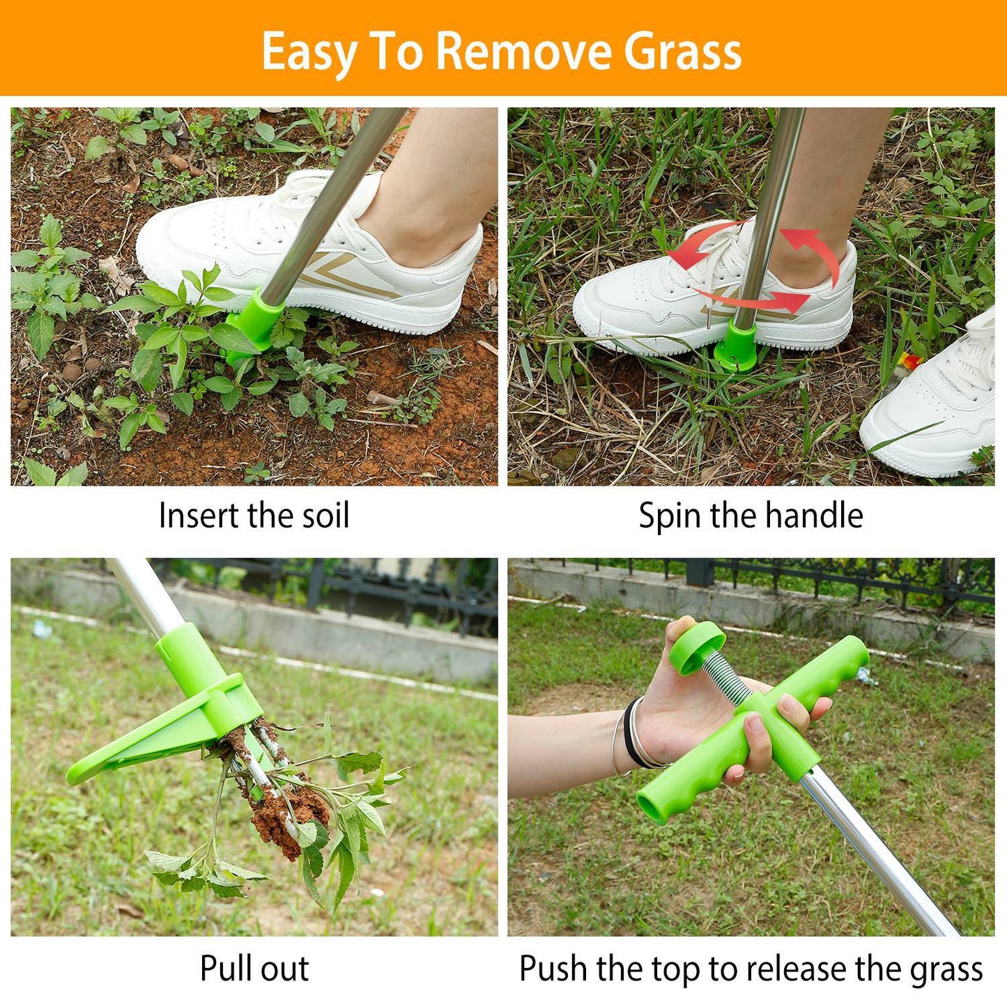 38.98" Weed Puller Twister Stand Up Root Removal