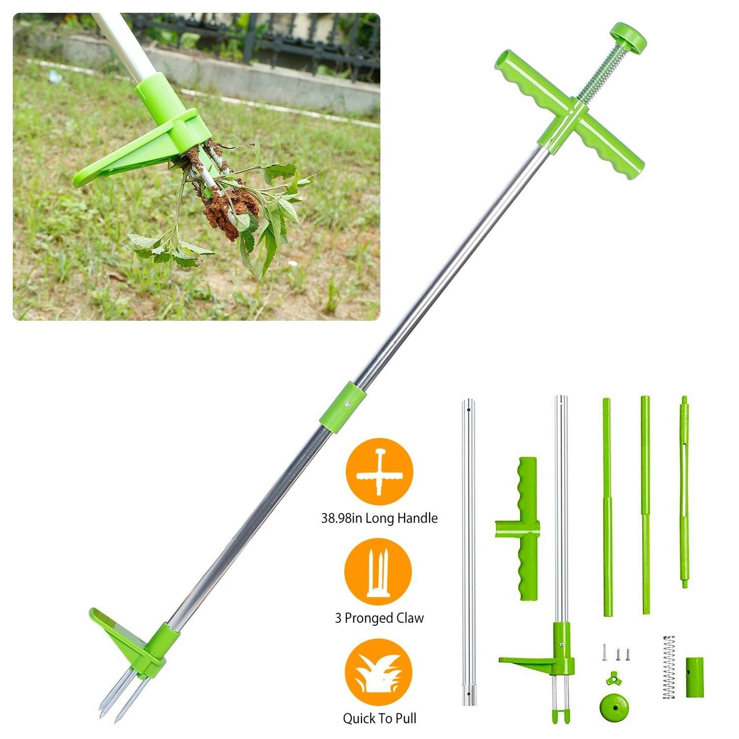 38.98" Weed Puller Twister Stand Up Root Removal