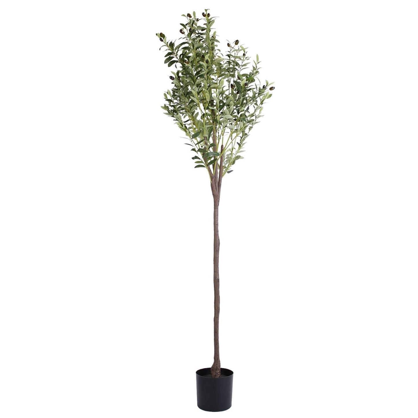 5.9ft Artificial Olive Tree with Lush Olive Branches and Fruits with Black Planter Pot
