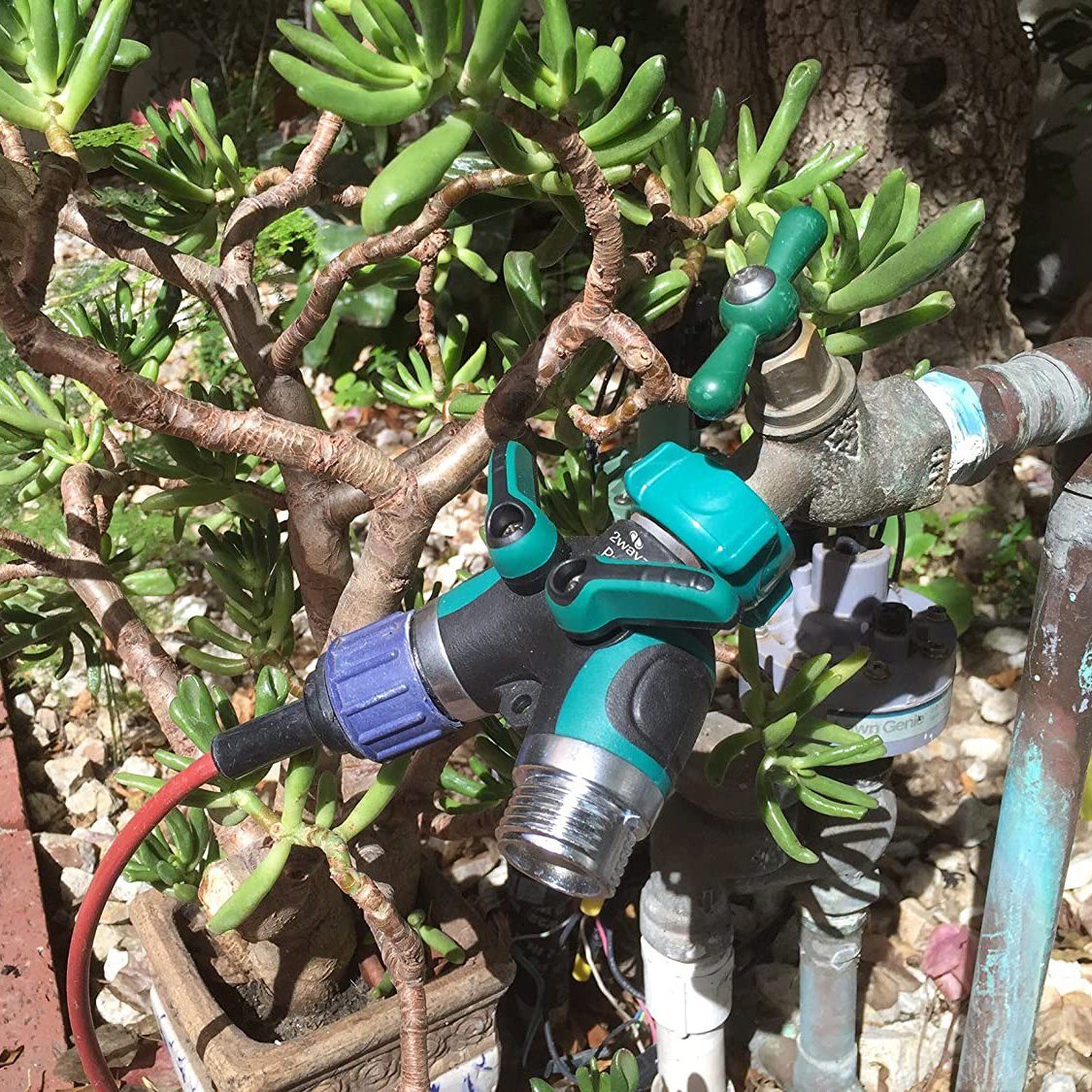 All Metal Body Garden Hose Splitter