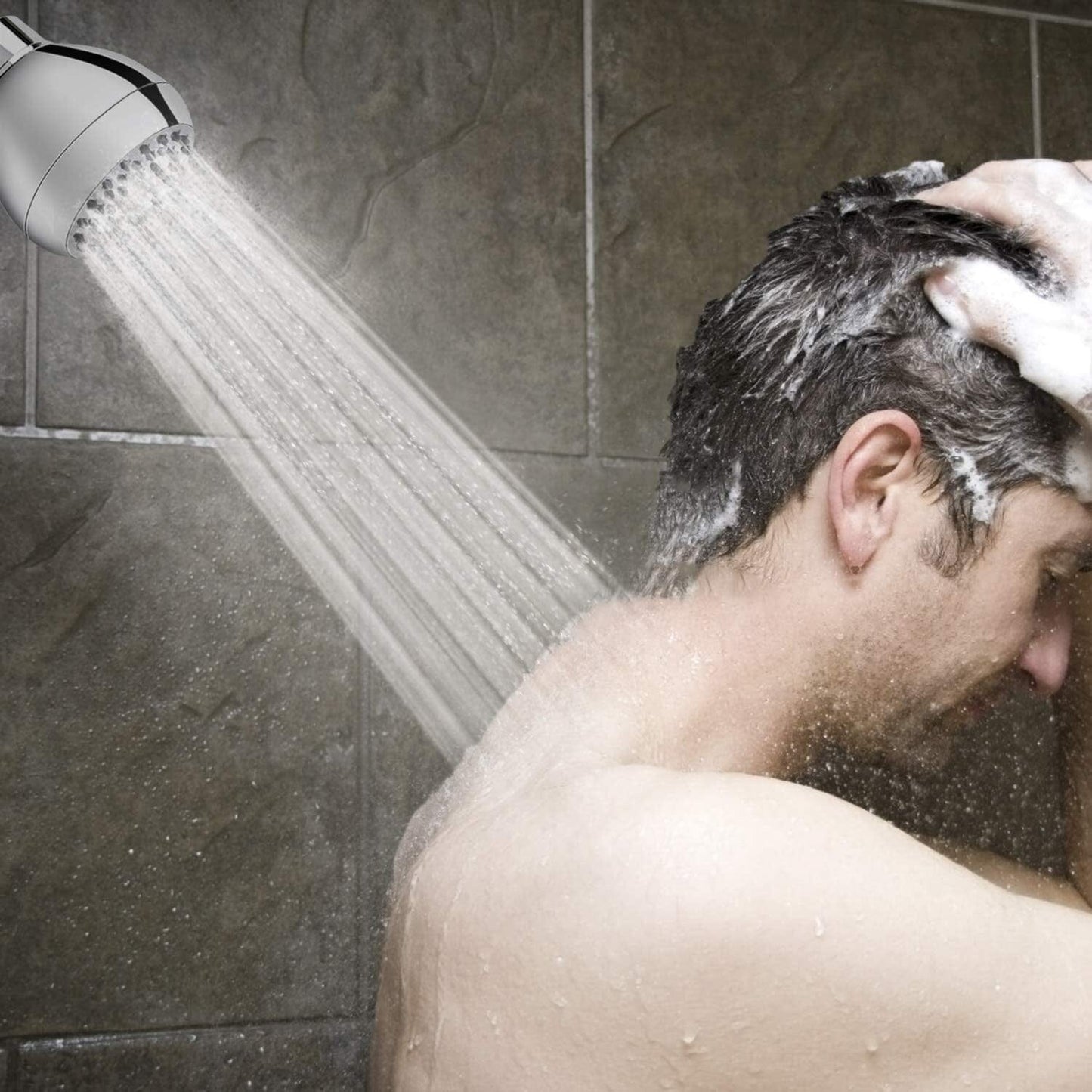 High Pressure Shower Head 3" Anti-clog Anti-leak Fixed with Adjustable Swivel Brass Ball Joint