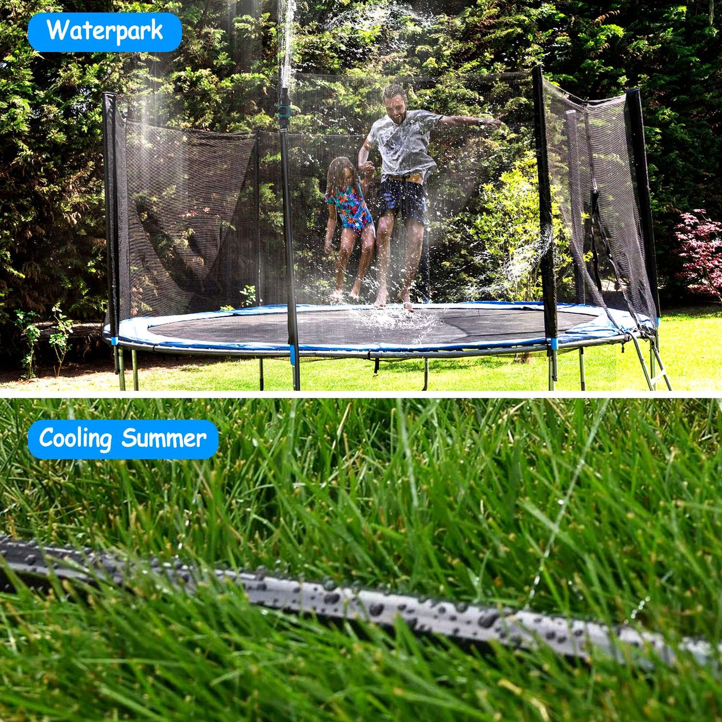 Kids Trampoline Sprinkler Outdoor