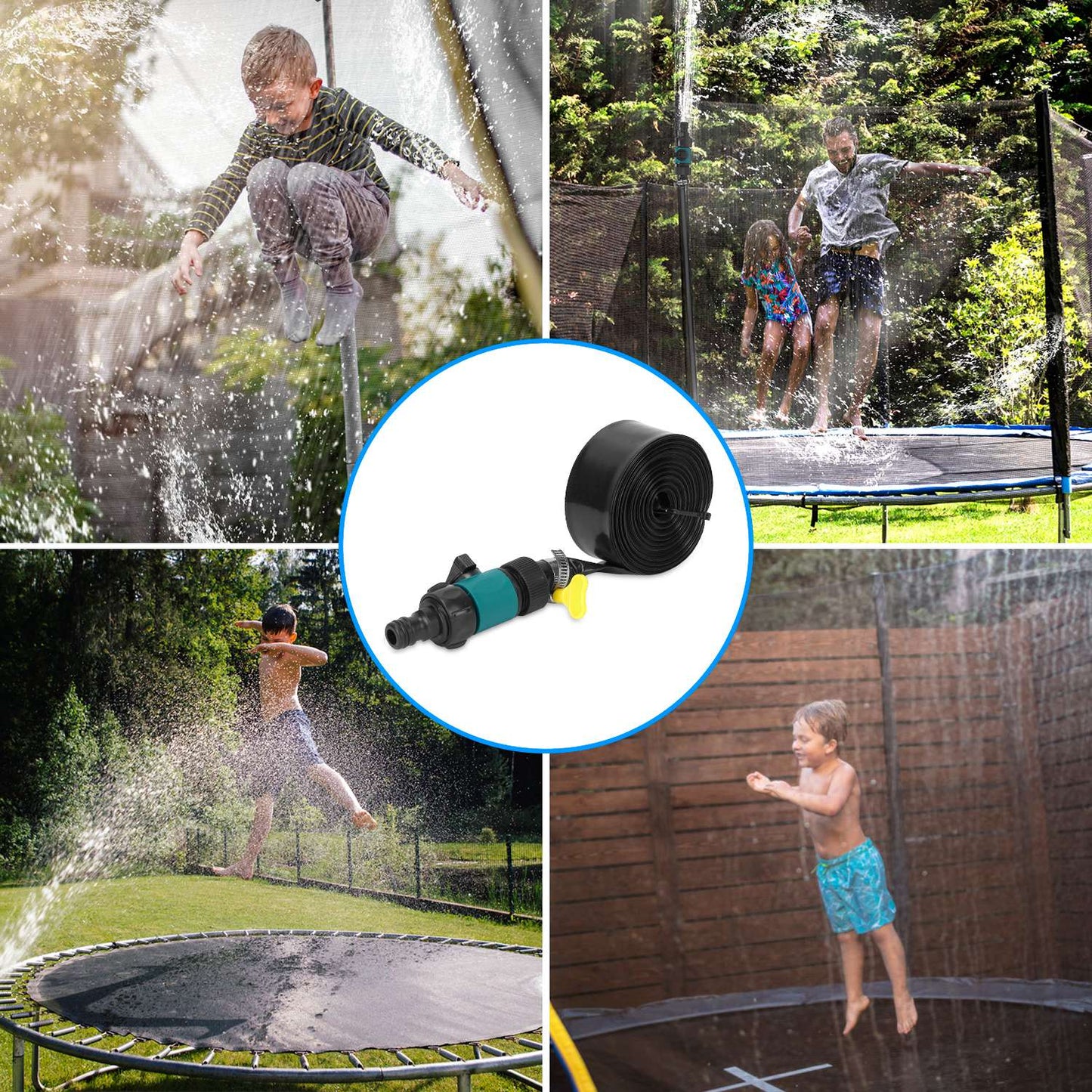 Kids Trampoline Sprinkler Outdoor
