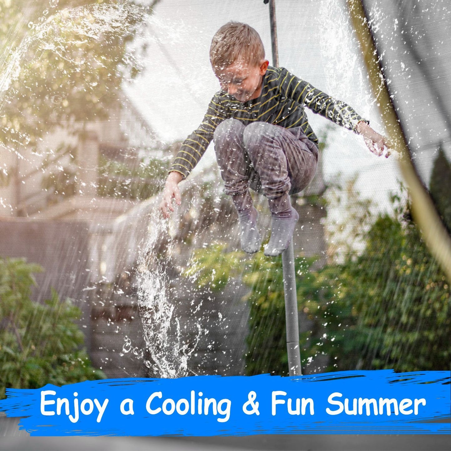 Kids Trampoline Sprinkler Outdoor