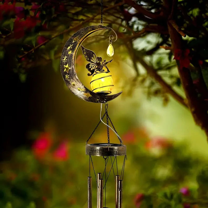 Moon Fairy Solar Wind Chimes Outdoor