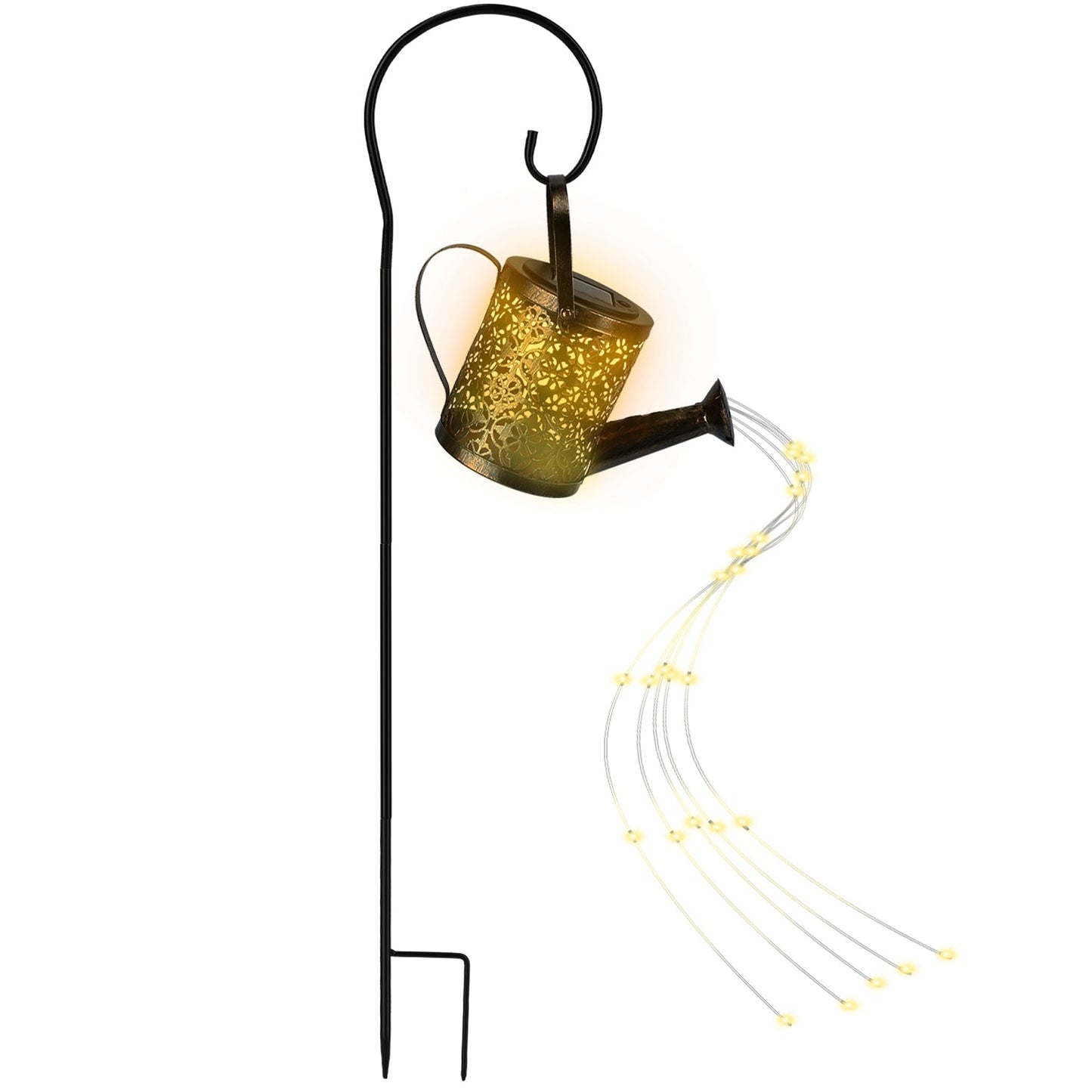 Solar Watering Can Powdered String Light Stake