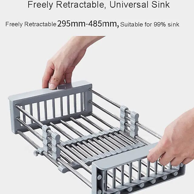 Stainless Steel Frame Drain Basket Telescopic Sink Frame