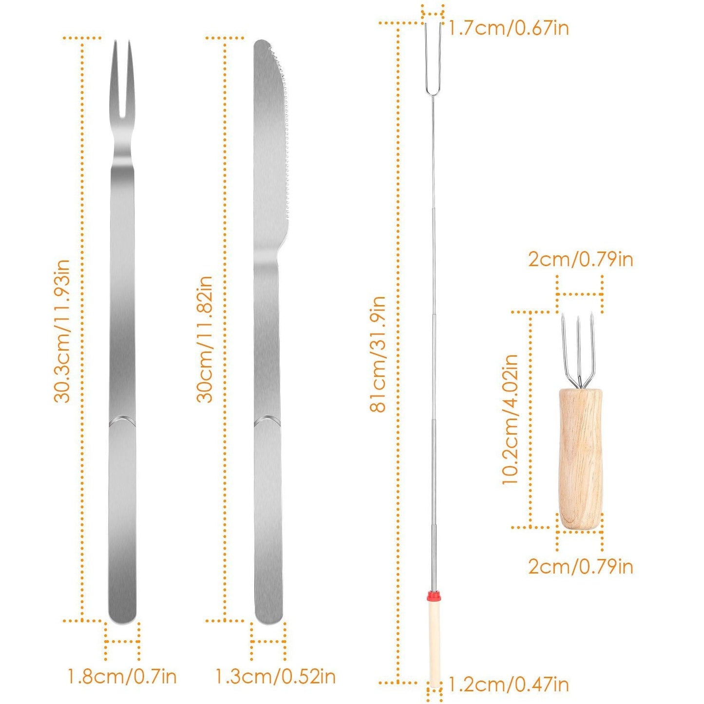 Stainless Steel Roasting Sticks