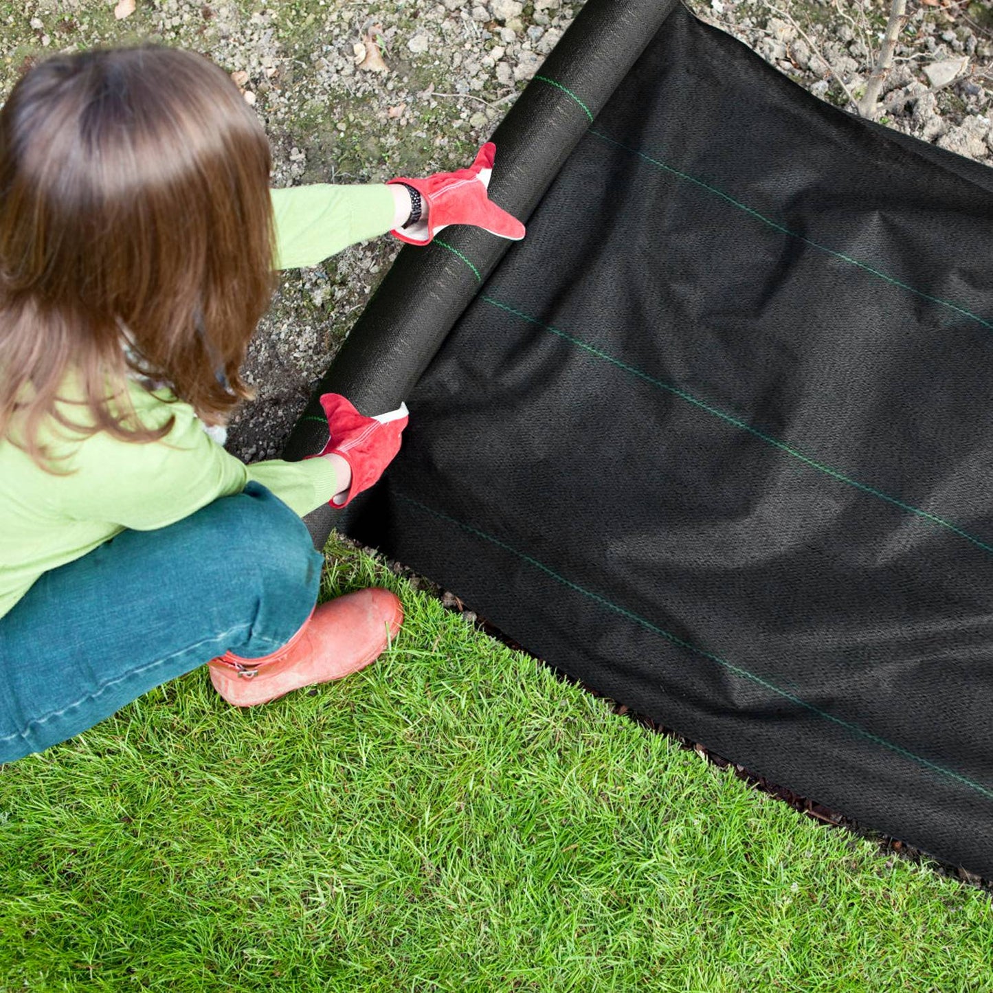 Weed Barrier Landscape Gardening Mat Fabric Woven