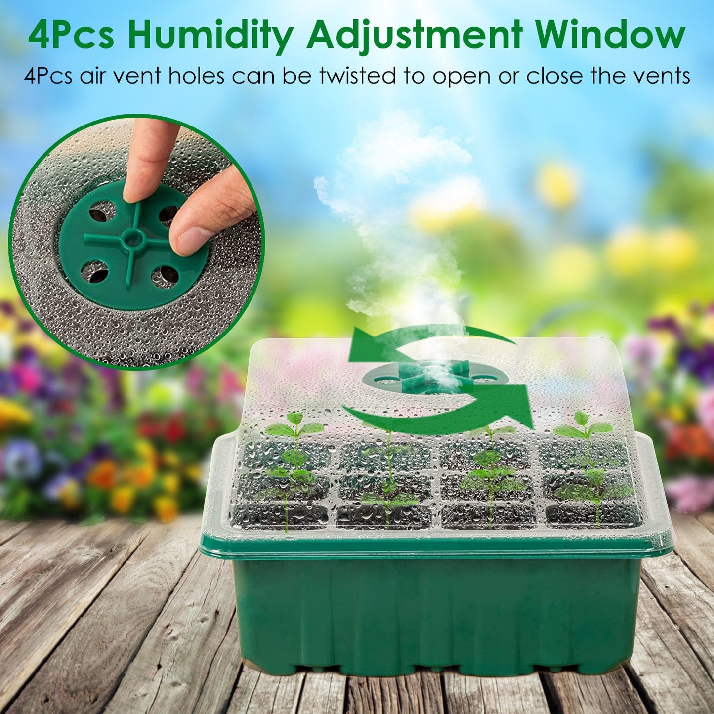 10-Piece: Reusable Seed Starter Tray Kit