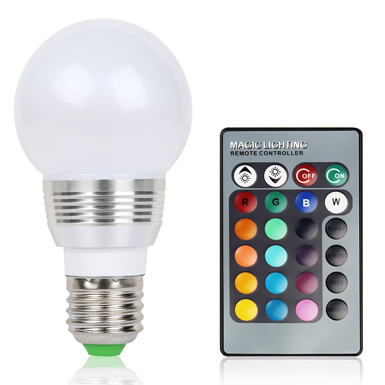 16 Colors Change LED Bulbs E27 3W RGD Dimmable Mood Lighting Lamp